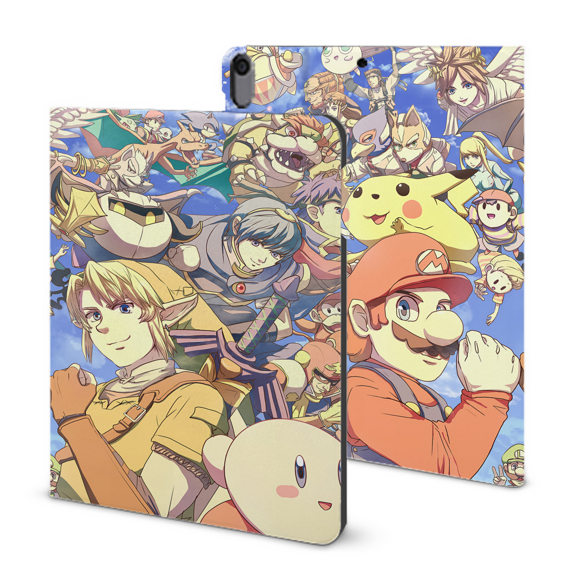 （画像用） ポケットモンスター Pokémon IPad ケース ブック型 PUレザー TPU 耐衝撃 軽量 薄型 ペン収納なし 全面保護 IPad 各モデル対応